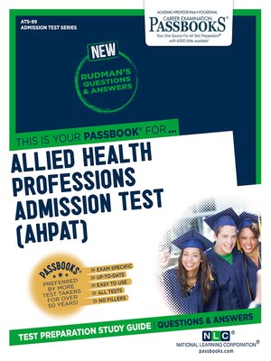 cover image of ALLIED HEALTH PROFESSIONS ADMISSION TEST (AHPAT)